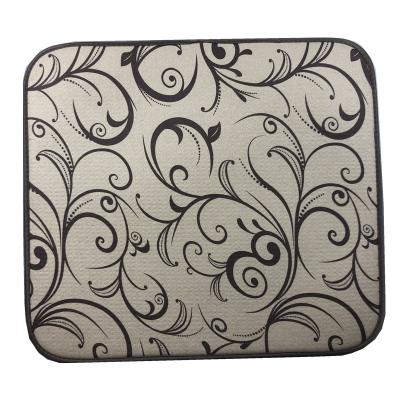 China Classic Feature Dish Mat Damask Style Table Mat Hot Sale Waterproof Silver Viable Gold Yellow Drying Accessories for sale