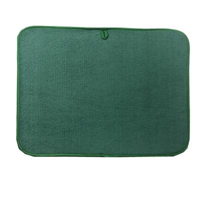 China Viable Accessories Hot Sale Waterproof Silver Gold Viable Accessories Classic Style Microfiber Dish Mat Dish Mat Green Table Mat for sale