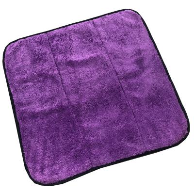 China Ultrasonic Abrading Drying Towel Kitchen Hotel Car Cleaning Microfiber Car Towel Coconut Soft Lint Free Home Wash Towel Purple for sale