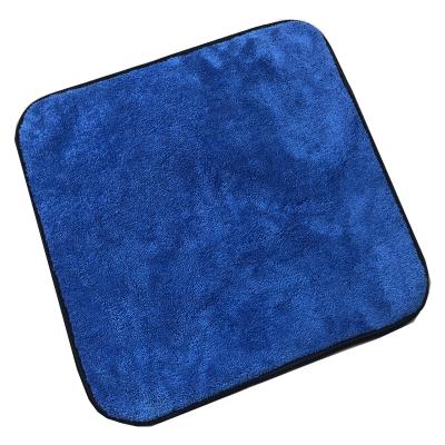 China Hotel Kitchen Car Cleaning Microfiber Towel Home Car Double Sided Blue Coconut Soft Lint Free Car Wash Towel Ultrasonic Abrading Drying Towel for sale