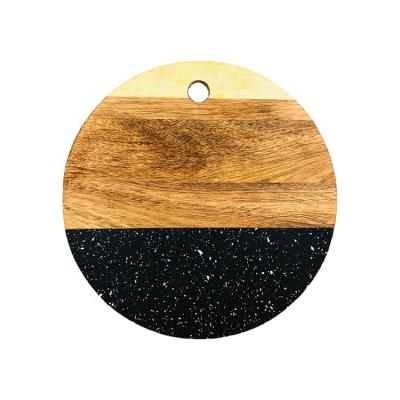 China Sustainable Eco-Friendly Round Dish Mat With Non-Skid Pads Wooden Tripod For Hot Plates for sale