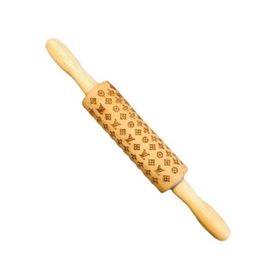 China Sustainable Factory Price Pizza Bread Roller Beech Wood Wooden Rolling Pin For Baking for sale