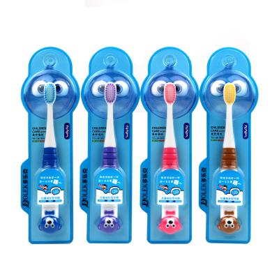 China Supermarket Dolock2-6Year-old Fur Ultra-fine Soft Children's Toothbrush Disposable Small Cartoon Non-slip Head for sale