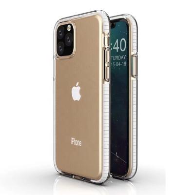 China 100% Clear Eco-friendly Colorful View TPU Soft Phone Cases For iPhone 11 2019 Transparent Back Cover For iPhone 11 Pro Max, 12 Colors for sale