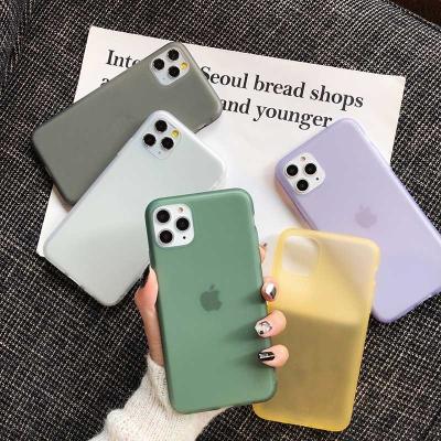 China Ultra Thin Soft Case Cover Silicone TPU Phone Protector For iPhone 11 Pro Max Back Cover For iPhone 11, 5 Colors for sale