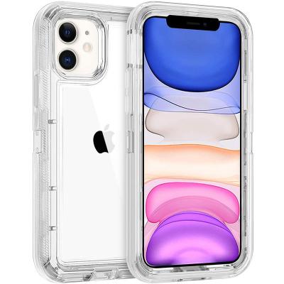 China Anti-drop Hard Case For iPhone 12 11 Pro 7 8 Max Plus XR X Xs Case PC Clear Bumper Cute Case For iPhone13 Transparent Silicone Cover for sale