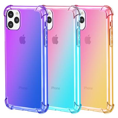 China Thin Clear Soft TPU Back Protector Case Cover 1.5mm Gradient Phone Case For iPhone 11 2019 XR X XS max 8 Plus Ultra Thin Soft Back Cover 7 6 for sale