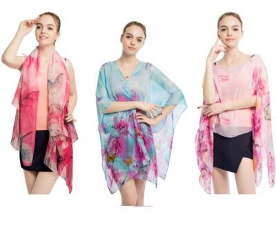 China 2022 96x148cm Printed Chiffon Factory Direct Wholesale Summer Fashion Chiffon Pareo for sale