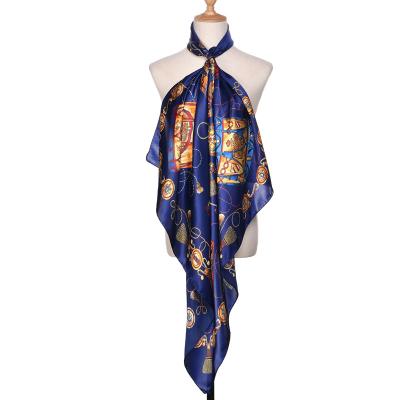 China Square Hangzhou Neck Ladies Designer Silk Scarves For Women Elegant Silk for sale