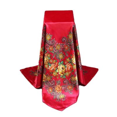 China High Quality Luxury Design Square Fashion Digital Printing Square Silk Scarf for sale