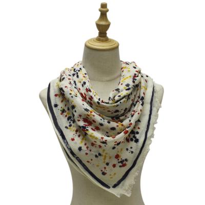 China Factory Direct Custom Made Wool Warm Soft Breathable Women Wool Printed Scarf for sale