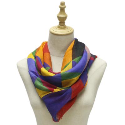 China Wool Fashion Design Customized Warm Printed Ladies Neck Wool Scarves for sale