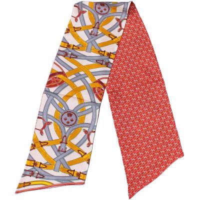 China Environmental friendly fashion printed silk twillies scarf for women for sale