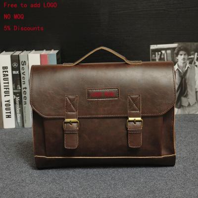 China Top Sales Business Laptop Bag Leather Laptop Messenger Bag Men Document Briefcase Shoulder Bag for sale