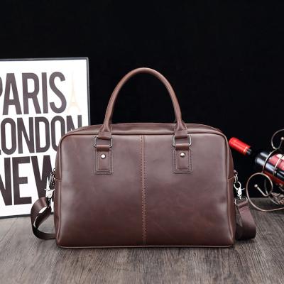 China Laptop Bag For Business Customized Luxury Gift Leather Briefcase PU Leather Bags For Men Leather Briefcase Vintage Single Cross - Business Bag body for sale