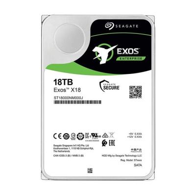 China New Exos X18 18TB inch SATA 6Gb/s 7200RPM 512e and 4Kn FastFormat ST18000NM000J from Enterprise HDD 3.5 Hdd for sale