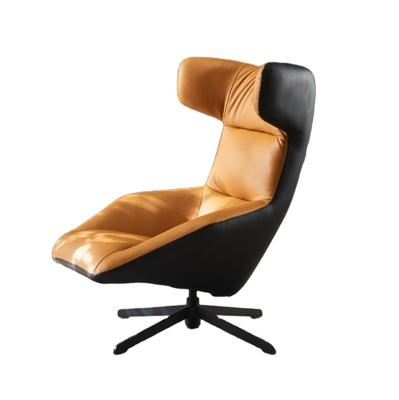 China OEM Modern Furniture Lounge Chair Leather Recliner Revolving Sofa Chairs For Living Room for sale