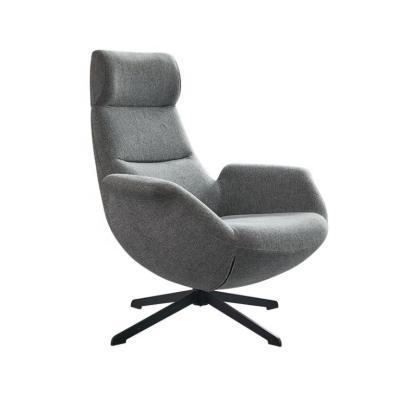 China Gray Living Room Furniture Fabric Accent Recliner Swivel Spin Lounge Chair for sale