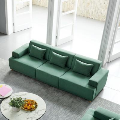 China Other 2021 new fashion design green upholstered divan living room sofa office sofa set by fabric for sale