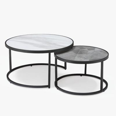 China Simple style modern coffee table living room home leisure living room small round coffee table for sale