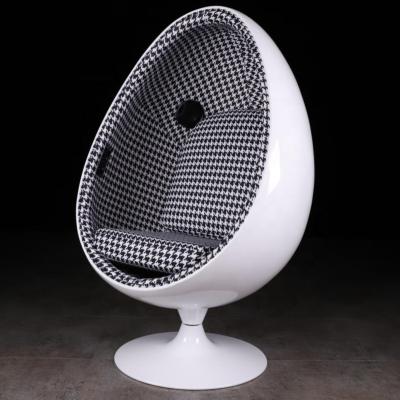 China Mid Century Fiberglass Paint Pop Egg Pod Spin Standing Chair With Speakers Ball Chair Speakers for sale