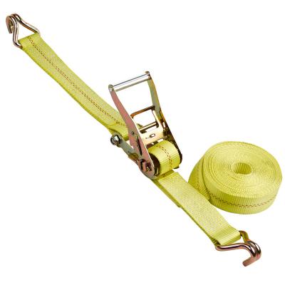 China Cargo Control 50mm Heavy Duty 5000KG Ratchet Tie Down Strap Polyester Ratchet Tie Down Straps for sale