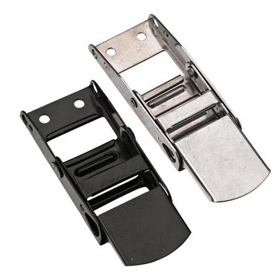 China Cargo Control Best Price Stainless Steel Curtain Side Buckle Over Center Buckles For Truck And Trailer Lashing Strap Buckle With Hooks for sale