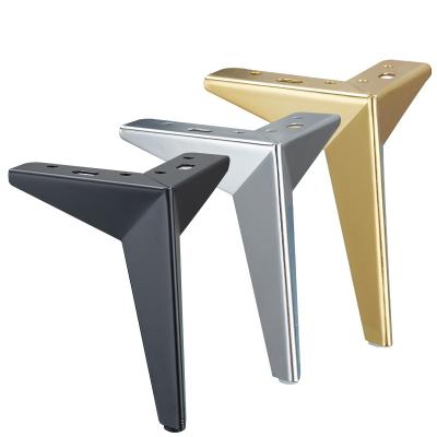 China Modern Steel Iron Gold Plated Furniture Leg Sofa Legs Metal Chrome Cabinet Legs Gold Table Desk Legs for sale