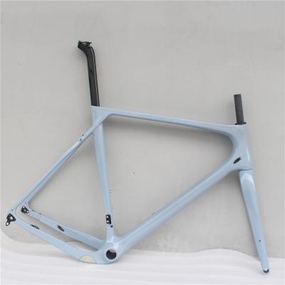 China Gravel Carbon Bike Frameset Full Carbon Bicycle Frame Road Bike Cyclocross Frame 140mm Disc Brake for sale