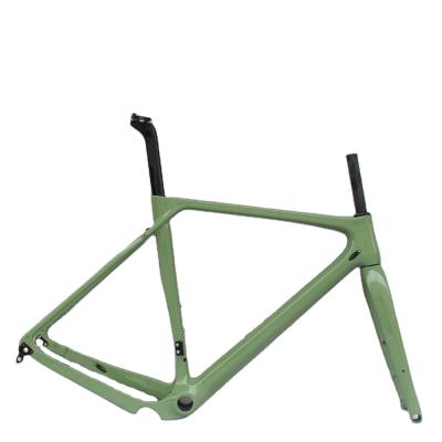 China Gravel Bike Frame Full Carbon Fiber Gravel Bike Frame 142x12 Thru-Axle Carbon Fiber Gravel Bike for sale