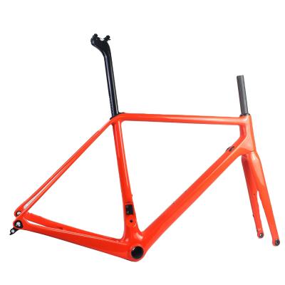 China Road Bikes 142x12 Carbon Disc Road Bike Frame China Road Bike Disc Brake Thru Axle Racing Carbon Disc Road Frameset for sale