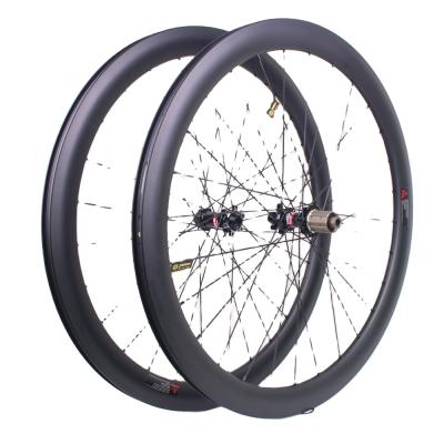 China Road Bike Winowsports 47mm UD Air Carbon Gravel Wheel Disc Brake novatec 28H D411-412SB Matte Tubeless Disc Brake Wheel 27mm Wide for sale