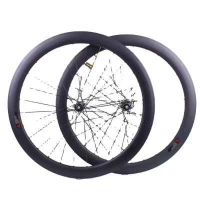 China Road Bikes Winowsports 28H Novatec D411-412SB Carbon Fiber Bicycle Wheelset 700C Gravel Bike Wheel Disc Brake Road Cycle Wheels for sale