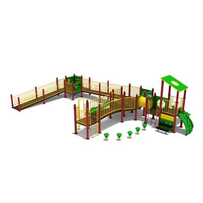 China Customized Plastic Slide Outdoor Recreation Playground Equipment Preschool for sale