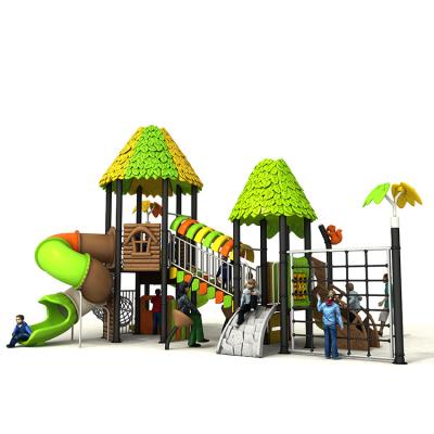 China Hochwertige Kunststoffrutsche im Vorschulalter, maßgeschneiderte Outdoor-Spielgeräte für Kinderspielset zu verkaufen