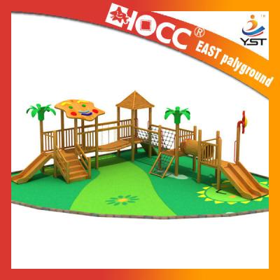 China Large Kids Wooden Outdoor Play Equipment 25 - 30 Persons Capacity Service for sale