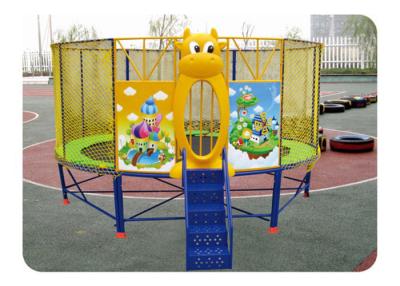 China Trampolín móvil redondo al aire libre del amortiguador auxiliar, niños Mini Trampoline With Net en venta