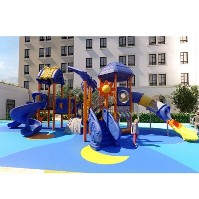 China Galvanized Steel Plastic LLDPE Kids Outdoor Slide Anti Crack for sale