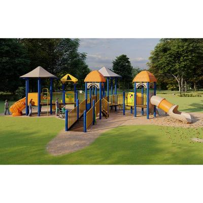 China Theme Park Kids Galvanized Pipe Outdoor Slide Playground Anti Crack for sale