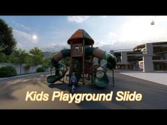 LLDPE Plastic Playground Equipment Slides For Outdoor Amusement