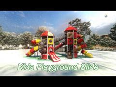 120cm Fall Height Plastic Slide Playground 20 Persons Capacity