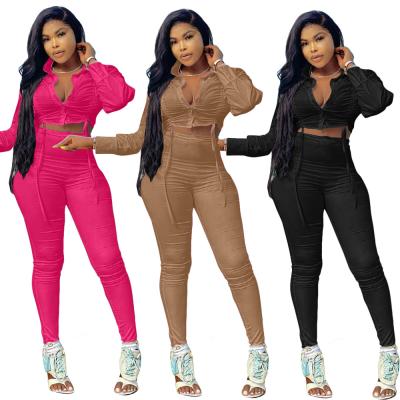 China 2021 QUICK DRY Women Bodycon 2 Piece Pants Set Joggers Gaiters Fall Clothes Joggers Pants Two Piece Set for sale