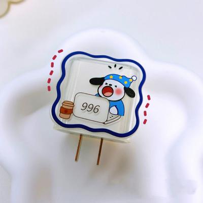 China Factory Wholesale New Arrivals Cute Funny Cartoon TPU Charging USB Data Cable Protector For iPhone Charger Accessories For iphone for sale