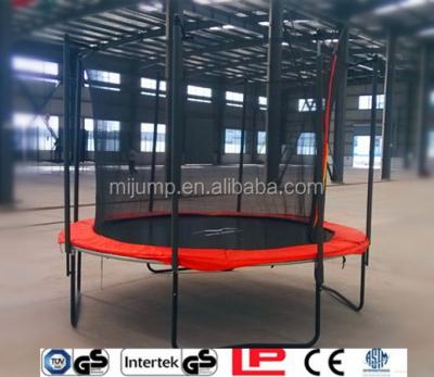 China 10FT Orange Trampoline With Black Liner Tube , Stay Put Net 10FT Trampoline for sale