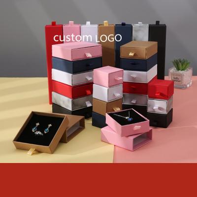 China Custom Wholesale Disposable Logo Box Paper Drawer Gift Box Cardboard Jewelry Packaging Storage for sale