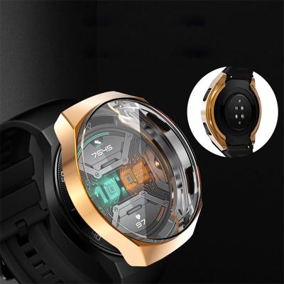 China Soft Silicone Cover Device For Huawei Watch GT 2e/2 Pro/2 46mm/Fit Case For Honor Magic Watch 2 46mm Screen Bumper Protector Shell for sale