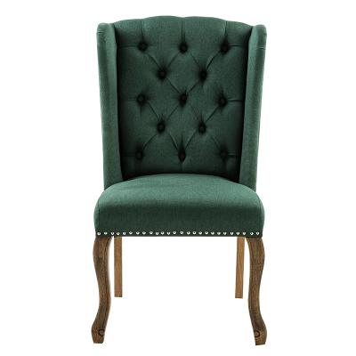 China Antique Design Factory Price Hotel Dining Chair Modern European Style Vintage Finish Solid Wood Antique Restaurant Dining Chair for sale