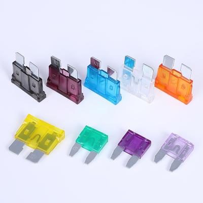 China Automotive Standard Car Fuses Assortment Blade Fuse 2a 3a 4a 5a 7.5a 10a 15a 20a 25a 30a 35a 40a For Auto Car Truck for sale