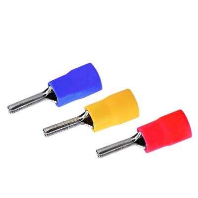 China PVC Tin Insulated Cord End Lugs Copper Vinyl Files PTV Series Electrical Crimp Pin Wire Terminals Connector for sale