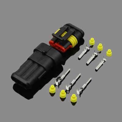 China Wire To Wiring 1/2/3/4/5/6 Pin Way Seal Quad Bike Waterproof Electric Automotive Connector for sale